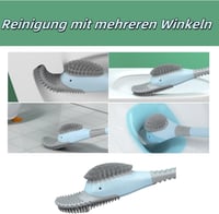 WITFAMILY szilikon WC kefe szett, háztartási és lakóautó tisztításhoz, élkefe és mély tisztítás 3