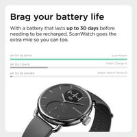 Hybridné inteligentné hodinky Withings ScanWatch Horizon s funkciou EKG, monitorom srdcového tepu a oxymetrom, 30-dňovou výdržou batérie, sledovaním aktivity a spánku, Android a 4