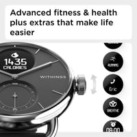 Hybridné inteligentné hodinky Withings ScanWatch Horizon s funkciou EKG, monitorom srdcového tepu a oxymetrom, 30-dňovou výdržou batérie, sledovaním aktivity a spánku, Android a 6