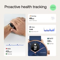Withings ScanWatch hibridni pametni sat EKG mjerač otkucaja srca oksimetar 38 mm ružičasto zlato bez plavog remena i kopči za remen Android (stanje: vidi 2. sliku) 6
