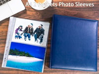 Set 30 folii foto A4 WITHYU (120 buzunare) pentru biblioraft cu 2/3/4 inele, suport transparent pentru cărți poștale, 2 compartimente, A5 (219x152 mm), pagini de schimb pentru album foto cu încărcare superioară 3