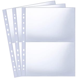 Set 30 folii foto A4 WITHYU cu 120 de buzunare pentru biblioraft cu 2 inele, suport transparent pentru cărți poștale A5 — aspect șifonat (stare: vezi a doua imagine)
