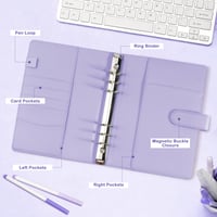 WITHYU A5 album za sakupljanje kartica s 30 listova s 4 džepa, uvez sa 6 prstenova i 240 mjesta za kartice, s koricama od PU kože i magnetskom kopčom, za kolekcionarske kartice 6