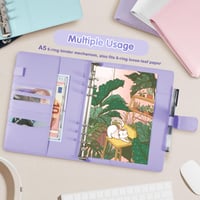 WITHYU A5 album za sakupljanje kartica s 30 listova s 4 džepa, uvez sa 6 prstenova i 240 mjesta za kartice, s koricama od PU kože i magnetskom kopčom, za kolekcionarske kartice 7