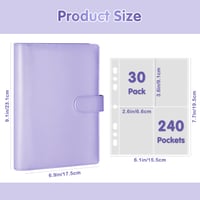 WITHYU A5 album za sakupljanje kartica s 30 listova s 4 džepa, uvez sa 6 prstenova i 240 mjesta za kartice, s koricama od PU kože i magnetskom kopčom, za kolekcionarske kartice 5