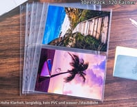 WITHYU Ulošci za fotografije za A4 registratore – 120 komada, 480 džepova, A5 (219x152 mm), prozirne navlake za fotografije, 2 pretinca, obostrane zamjenske stranice za fotoalbum 4