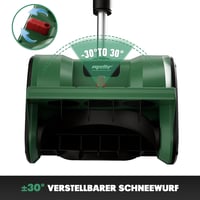 WITLIGHT Akkumulátoros Hótoló 30cm Szélességgel, 4.0Ah Akkuval, 6m Dobótávolság 6