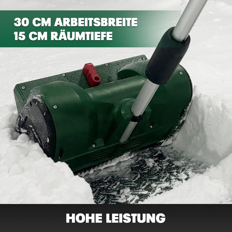 WITLIGHT Akkumulátoros Hótoló 30cm Szélességgel, 4.0Ah Akkuval, 6m Dobótávolság