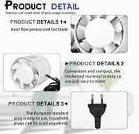 WIYETY 100mm Füstelvezető Ventilátor 130 m³/h Visszacsapó Szeleppel 5