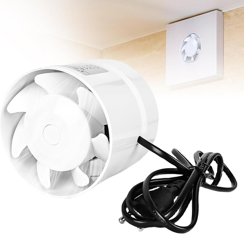 WIYETY 100mm Füstelvezető Ventilátor 130 m³/h Visszacsapó Szeleppel