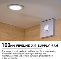 WIYETY 100mm Füstelvezető Ventilátor 130 m³/h Visszacsapó Szeleppel 4