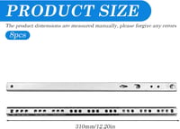 WIYETY 310mm fiók csúszka 8db acél golyóscsapágy sín szett 2