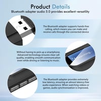 WIYETY Bluetooth 5.0 adapter 2 az 1-ben vezeték nélküli adó vevő 3.5mm jack USB 4