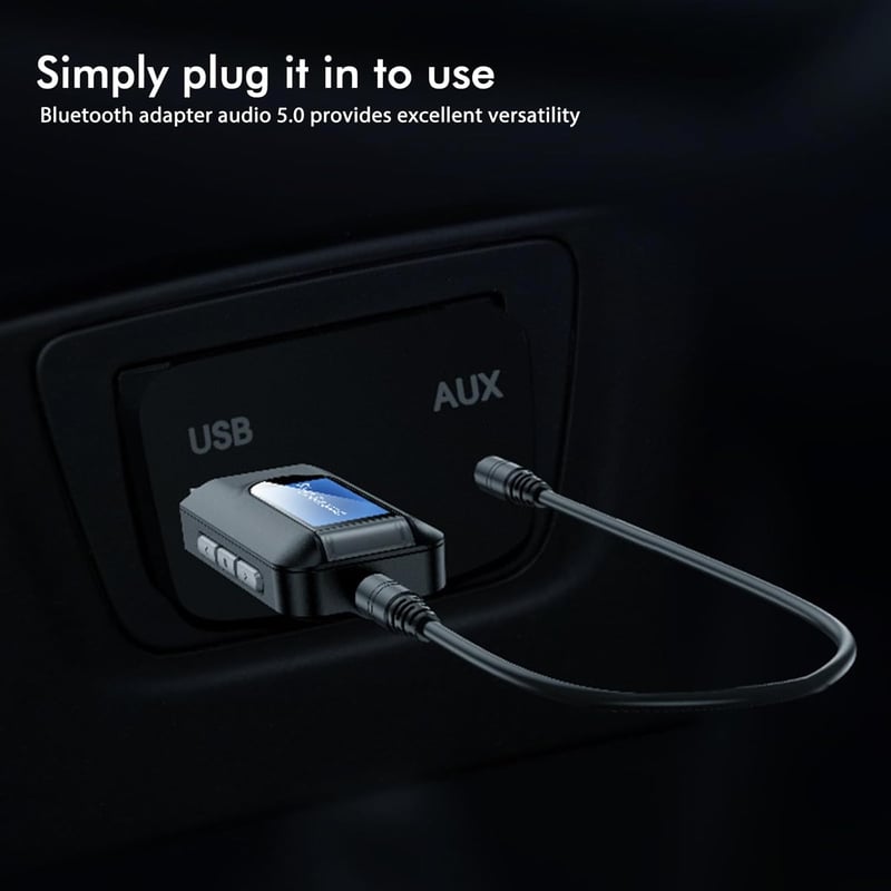WIYETY Bluetooth 5.0 adapter 2 az 1-ben vezeték nélküli adó vevő 3.5mm jack USB