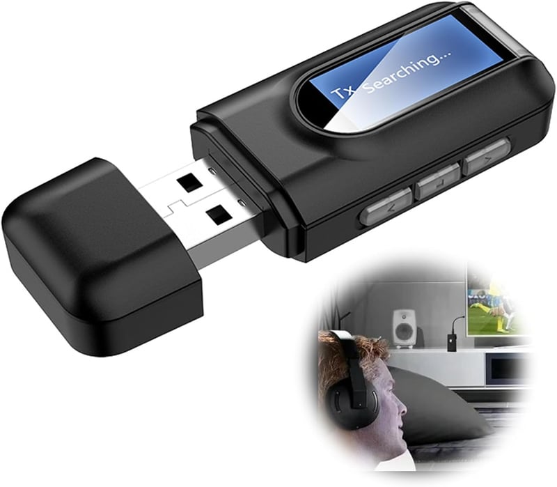 WIYETY Bluetooth 5.0 adapter 2 az 1-ben vezeték nélküli adó vevő 3.5mm jack USB