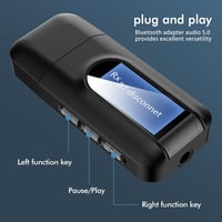 WIYETY Bluetooth 5.0 adapter 2 az 1-ben vezeték nélküli adó vevő 3.5mm jack USB 5