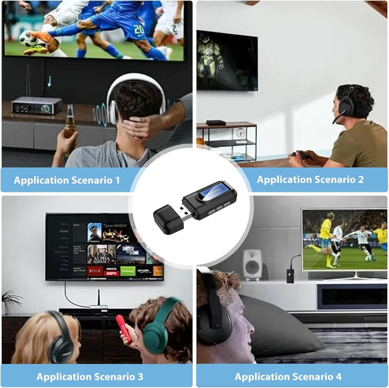 WIYETY Bluetooth 5.0 adapter 2 az 1-ben vezeték nélküli adó vevő 3.5mm jack USB