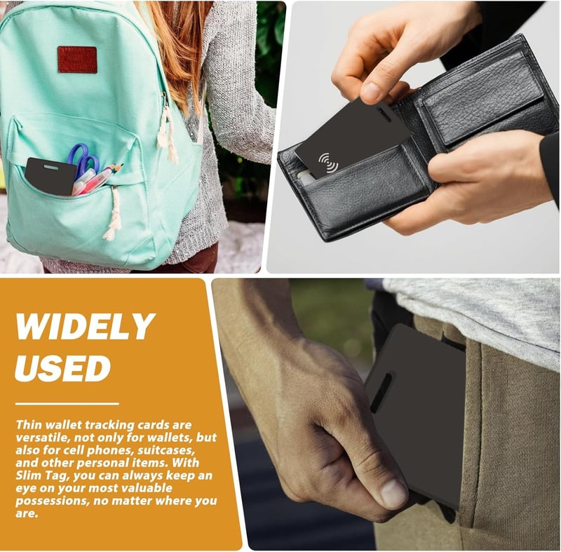 WIYETY Slim Tracker Kártya - Tárcakövetõ Apple Find My-hez, Vezeték Nélküli Töltés, IP68 Vízálló