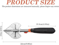WIYETY Szögvágó Olló 45-135° Precíz Vágáshoz, 2 Cserelappal, Univerzális Csatorna Olló 2