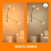 Bec LED WiZ E27 Edison cu filament, Alb reglabil, Design vintage transparent, 60W, Dimbil, Alb cald-rece, Control prin aplicație și voce, 1 buc. 9