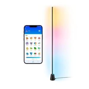 Lampadar LED WiZ Gradient, lampă inteligentă WiFi RGBIC multicoloră cu control prin aplicație — partea superioară a tijei este îndoită/ruptă (stare: vezi a 2-a imagine)