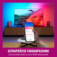 WiZ HDMI Sync Box s podsvietením TV, pre 55-65 palcové TV, RGBIC LED pás, 4K 60Hz, HDMI 2.0, viacfarebné, ovládanie aplikáciou a hlasom 3