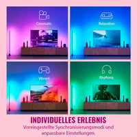 WiZ HDMI Sync Box s podsvietením TV, pre 55-65 palcové TV, RGBIC LED pás, 4K 60Hz, HDMI 2.0, viacfarebné, ovládanie aplikáciou a hlasom 6