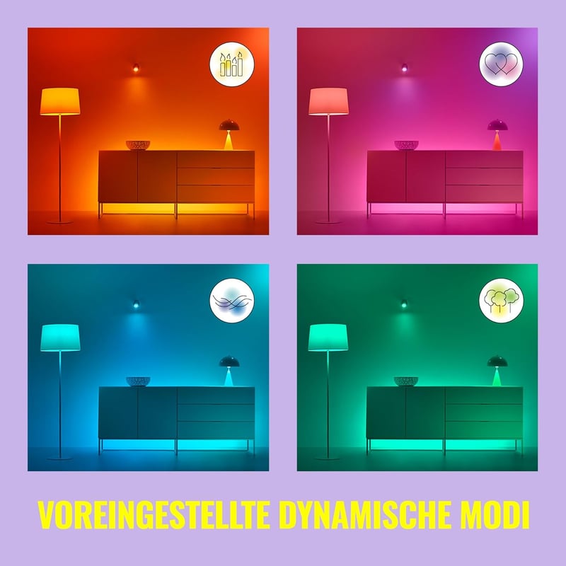 WiZ LED szalag 4m RGB+fehér, dimmelhető, okos vezérlés WiFi-n és hangutasítással
