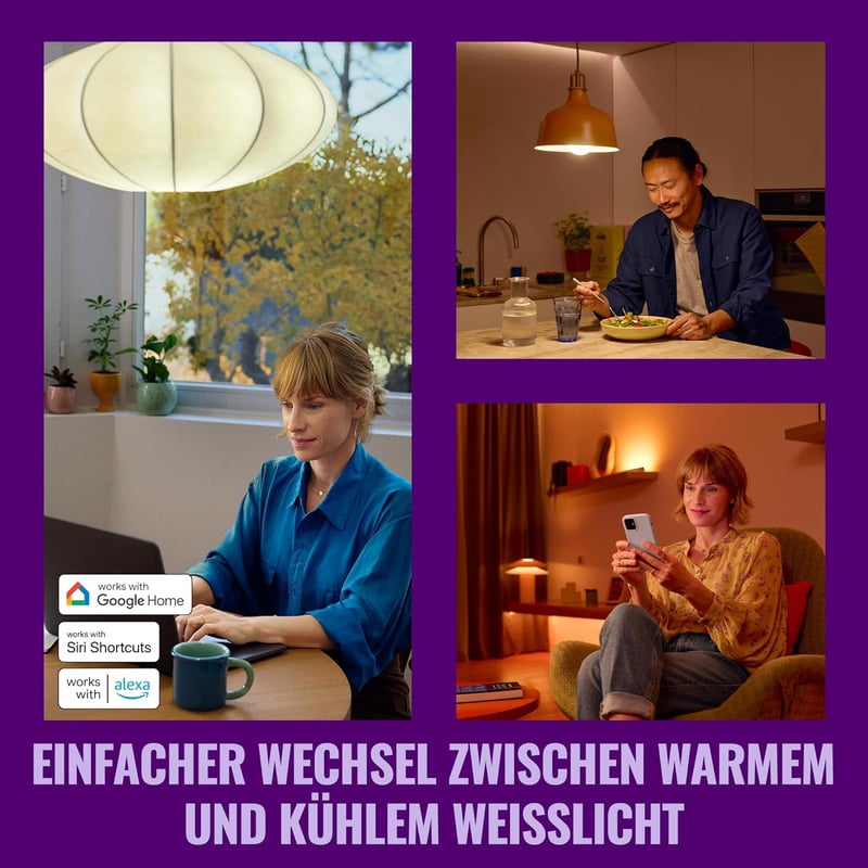 WiZ Smart LED A60 E27 100W Dimmable Okos Izzó Alexa Google HomeKit Kompatibilis