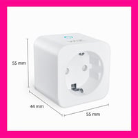 WiZ Wi-Fi inteligentná zásuvka, typ F, 230V, s certifikáciou Matter, kompatibilná s Alexa, Google Home a Apple Home, hlasové ovládanie, 1 ks 6