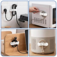 Organizator de cabluri WJIAAA pentru aparate electrocasnice, 6 bucăți cleme autoadezive transparente pentru gestionarea cablurilor, suport pentru scurtarea cablului mixerului de bucătărie și al espressorului 7