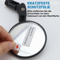 WJMY 2 ks spätné zrkadlo na bicykel, ľavé a pravé, pre riadidlá 17-22 mm, otočné o 360° v HD kvalite, zrkadlo na e-bike, MTB, gravel, kolobežku a cestný bicykel 3