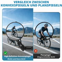 WJMY 2 ks spätné zrkadlo na bicykel, ľavé a pravé, pre riadidlá 17-22 mm, otočné o 360° v HD kvalite, zrkadlo na e-bike, MTB, gravel, kolobežku a cestný bicykel 7