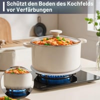 WJMY Indukciós Adapterlemez 24 cm, Rozsdamentes Acél Indukcióslap Normál Edényekhez Levehető Fogantyúval, Egyenletes Hőelosztás, Használt 8