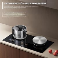 WJMY Indukciós Adapterlemez 24 cm, Rozsdamentes Acél Indukcióslap Normál Edényekhez Levehető Fogantyúval, Egyenletes Hőelosztás, Használt 6