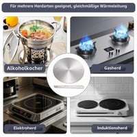 WJMY Indukciós Adapterlemez 24 cm, Rozsdamentes Acél Indukcióslap Normál Edényekhez Levehető Fogantyúval, Egyenletes Hőelosztás, Használt 9