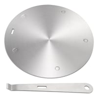 WJMY Indukciós Adapterlemez 24 cm, Rozsdamentes Acél Indukcióslap Normál Edényekhez Levehető Fogantyúval, Egyenletes Hőelosztás, Használt 1