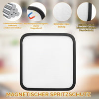 Magnetický kryt proti prskaniu tuku WJMY z nehrdzavejúcej ocele, príslušenstvo pre fritézy Cosori TurboBlaze 5,5 l, 6,0 l, 6,2 l, Philips HD9285 XXL 7,2 l, HD9270 XL 6,2 l 4