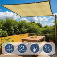 Plasă de Umbrire WLBXDRZK cu Ocheți, Grad de Umbrire 70-90% Rezistentă la UV, Protecția Plantelor, Seră, Grajd sau Cușcă, 4x5 m, Negru 6