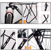 WLDOCA Kerékpár Csomagtartó Elöl 15kg Teherbírás Fékcsatornás Mountainbike Tartó 5