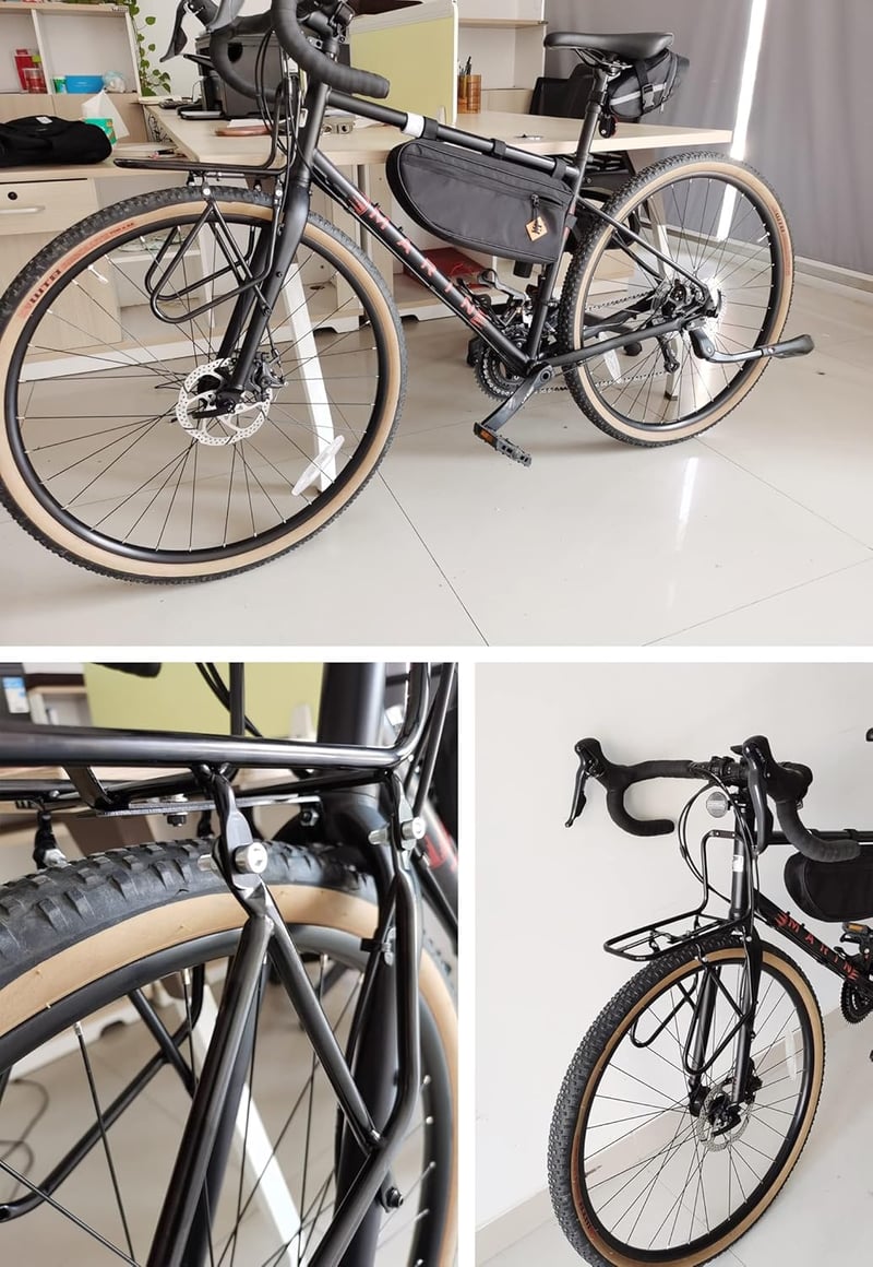 WLDOCA Kerékpár Csomagtartó Elöl 15kg Teherbírás Fékcsatornás Mountainbike Tartó