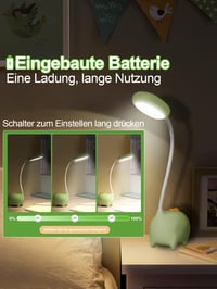 WLHONG Dinoszaurusz Asztali Lámpa Gyerekeknek, Érintéses Szabályozható LED Éjjeli Fény USB Töltéssel, Szembarát Olvasólámpa 5