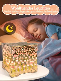 WLHONG Tulipán Éjjeli Lámpa Rózsaszín LED Virág Dekoráció Kézműves Asztali Fény Hálószoba Nappali Ajándék Lányoknak 2