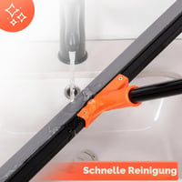 Wlich Mop pentru podea, 60 cm lățime, cu mâner de 150 cm, racletă pentru baie, garaj, gresie, sticlă și marmură 3