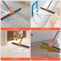 Wlich Mop pentru podea, 60 cm lățime, cu mâner de 150 cm, racletă pentru baie, garaj, gresie, sticlă și marmură 7