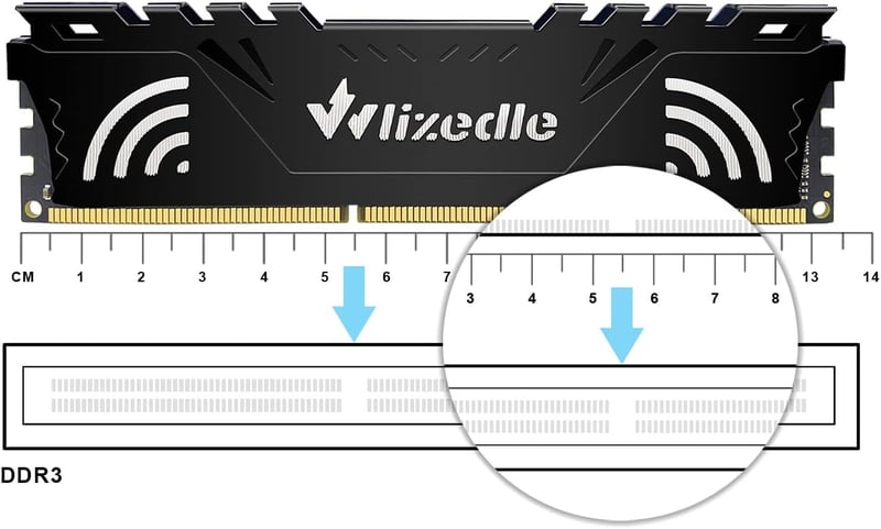 Wlizedle DDR3 32GB (4x8GB) 1866MHz CL13 Asztali RAM Memória 240-Pin