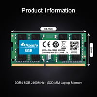 Wlizedle DDR4 2400MHz 8GB SO-DIMM Laptop RAM Memória Modul 5