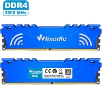 Wlizedle DDR4 3600MHz 16GB (2x8GB) XMP 2.0 Gaming RAM CL18 Kék 6