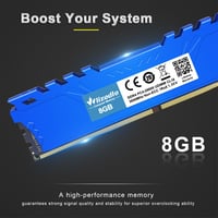 Wlizedle DDR4 3600MHz 16GB (2x8GB) XMP 2.0 Gaming RAM CL18 Kék 2
