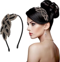 WLLHYF 1920s Fejpánt Női Fehér Kristály Flapper Fejdísz Vintage Hajékszer 2